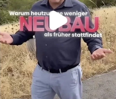 Reel with a bold pink NEUBAU title